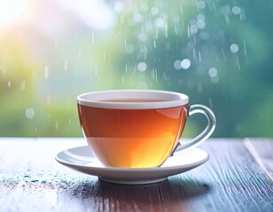 Warm Tea at Dusk with Soft Light