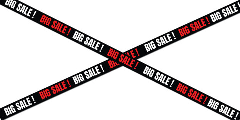Black Friday Big Sale Tape Banner – isolated on transparent background