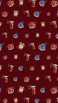 party celebration background seamless repeating drinks