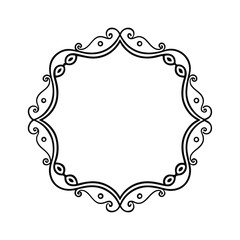 vintage frame with floral ornament