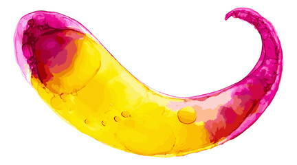 Vibrant Yellow and Pink Abstract Ink Splash