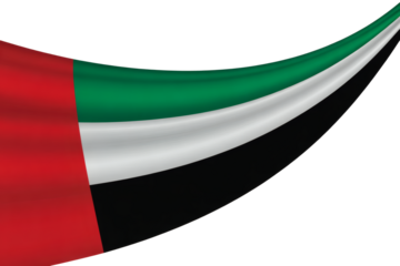 Patriotic United Arab Emirates flag gracefully waving for national celebrations and events showcases unity and heritage