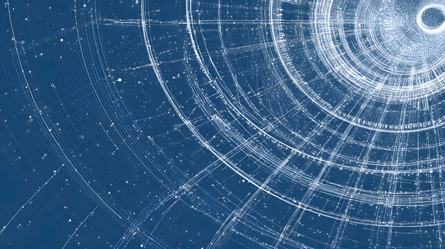 Stylized technical blueprint background with abstract lines, nodes, and grids minimal, monochrome, perfect for a business presentation backdrop.