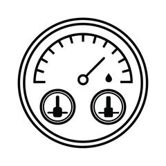 speedometer isolated on white