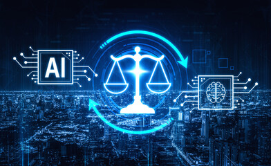 Fototapeta premium AI is transforming society, raising important ethics questions. Ethics in AI design ensures fairness. AI ethics promote responsible decision. Balancing AI power with strong ethics is essential. Spline