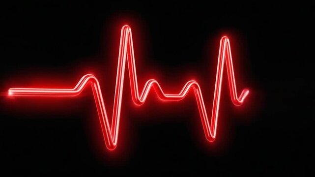 Vital Pulse: A bold, red pulse line dances rhythmically against a dark backdrop, symbolizing life, energy, and the heartbeat of innovation.