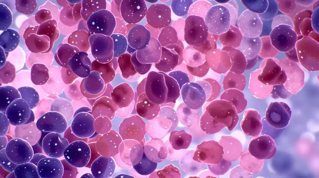 Realistic light microscope view of a Gram stain showing purple Gram-positive cocci and pink Gram-negative bacilli bacteria, clearly differentiated for medical, microbiology, and diagnostic use.
