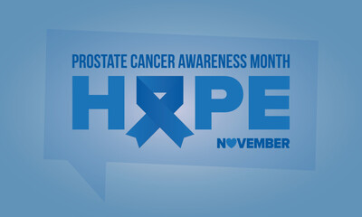 Prostate Cancer Awareness Month in September. Movember in November. Men's Health. Medical health care and awareness design. oster, card, banner and background. Vector illustration