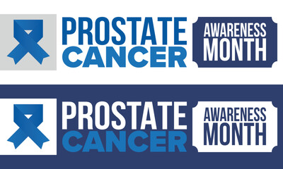 Prostate Cancer Awareness Month in September. Movember in November. Men's Health. Medical health care and awareness design. oster, card, banner and background. Vector illustration