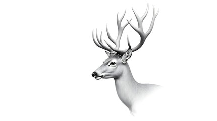 Majestic Deer with Large Antlers Profile