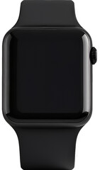 블랙 컬러의 미니멀한 스마트워치 전면 뷰