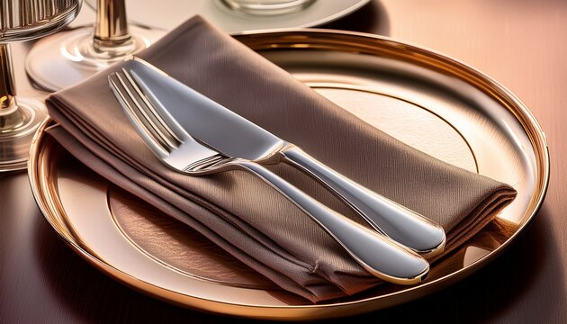 Elegant Silverware Knife And Fork Setting