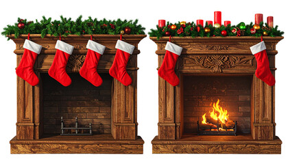  2. Female Friends Posing Side by3. Happy Women Looking at Cam1. Rustic Fireplace with Festive Pine Gar2. 3D Christmas Fireplace Decoration Scland, isolated, isolated on transparent background