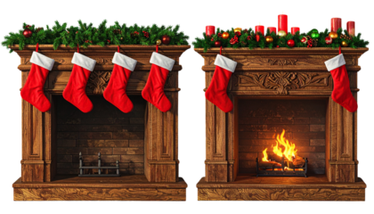  2. Female Friends Posing Side by3. Happy Women Looking at Cam1. Rustic Fireplace with Festive Pine Gar2. 3D Christmas Fireplace Decoration Scland, isolated, isolated on transparent background
