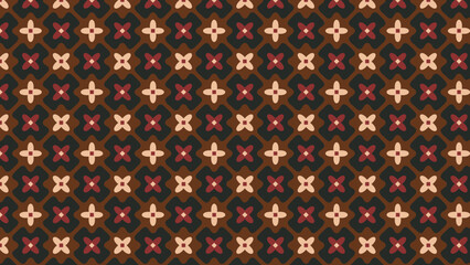 Stylish Retro Floral Pattern With Earthy Tones