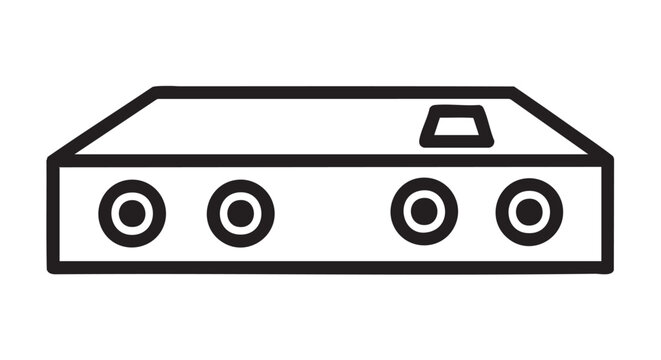 direct box di unit outline icon vector
