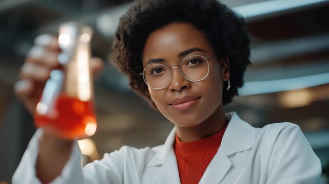 Environmental researcher analyzing recyclable smart packaging materials, emotion of determination and hope visible, symbolizing sustainable technology development, eco-friendly logistics, and