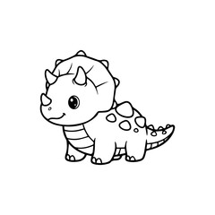 Dinosaur Outline Illustration 