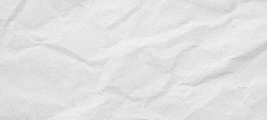 Abstract white crumpled and creased recycle paper texture background
