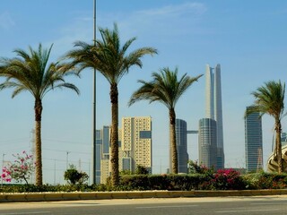 The towers and buildings in The New Administrative Capital, a large-scale urban development project...