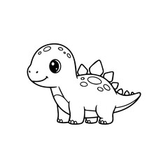 Dinosaur Outline Illustration 