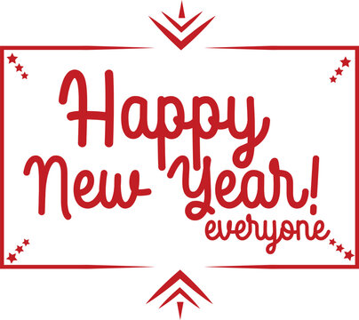 Happy new year text with traditional tamil script and decorative border