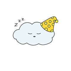 Sleep clound cartoon 