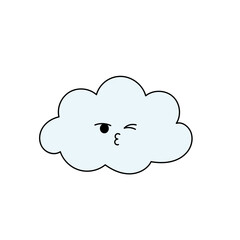 Cute cloud computing concept