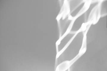 Abstract shadow drop on white wall background overlay mockup effect