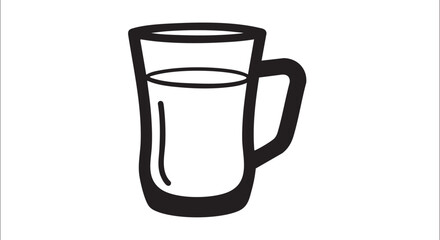 Lassi glass outline icon vector
