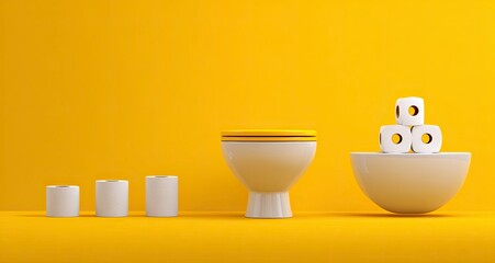 toilet paper on a white background