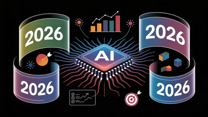 Artificial intelligence growth forecast for 2026 showing projected trends and technological advancements