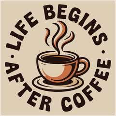 Motivational coffee quote t-shirt graphic design