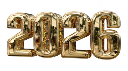 2026 metallic typography clipart render festive decor digital art celebratory environment 3d viewpoint