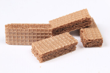 Snack wafer with white background