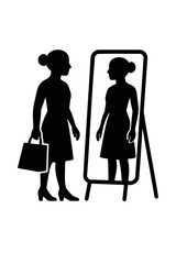 silhouette of a woman partytime 