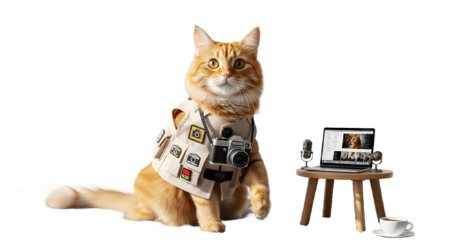 Cat photographer hosts purrfessional podcast