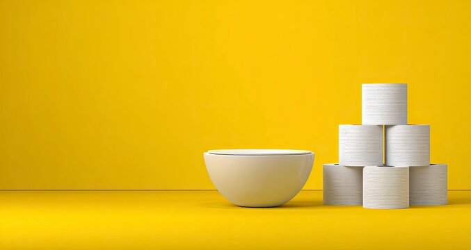 toilet paper on a white background