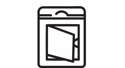 Card sleeve pack outline icon vector
