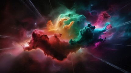 Spectacular nebula cloud in deep space, a breathtaking vision of the cosmos