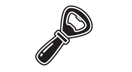 Bar blade bottle opener outline icon vector
