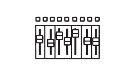 Obraz premium 21. mixing console fader section outline icon vector 