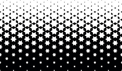 Geometric Star Halftone Fade seamless pattern