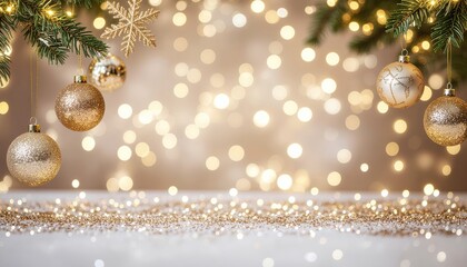 Enchanting christmas ornaments and twinkling lights holiday celebration decor festive atmosphere close-up joyous vibes