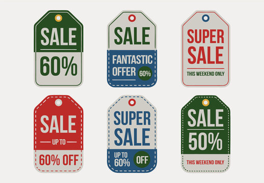 Christmas Theme Sale Tags And Price Tags