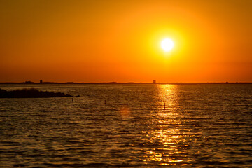 Sunset on the Ionian Sea in Greece