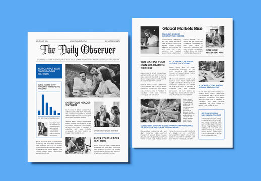 Modern Business Newsletter Template Layout