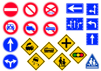 道路標識のイラストセット