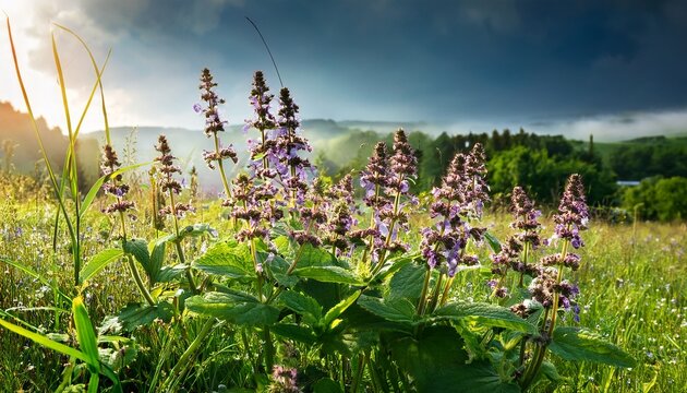 Meadow Medicinal Plant Nonea Pulla In Nature