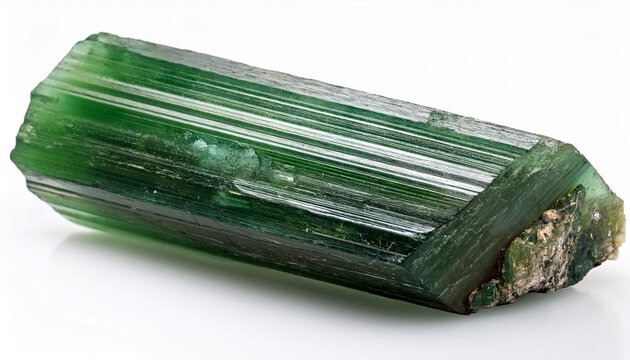 Sample Of Raw Dravite Tourmaline Mineral On White
